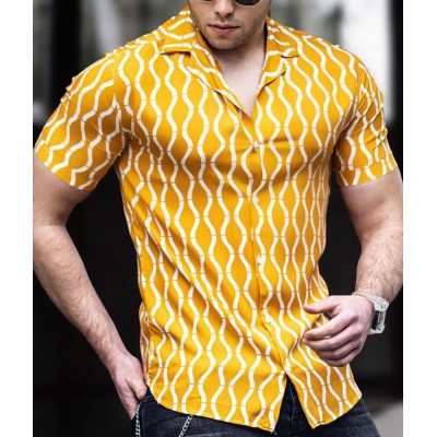 men's retro diamond check shirt HF0418-03-01