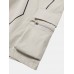 Men Contrast Lining Drawstring Elastic Waist Zip Pocket Mid Length Cargo Pants