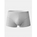 Mens Solid Color Seamless Breathable Underwear U Convex Pouch Cotton Boxers