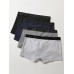 Mens Cotton Solid Color 4 Pieces Slim Fit Breathable Thin U Convex Pouch Boxers