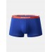 Mens Modal Cozy Solid Color Letter Waistband U Pouch Soft Boxers